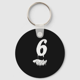 67 Meme Funny Kids Girls Humor Number 6 Key Ring