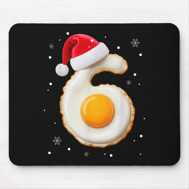 67 Meme Funny Number 6 Egg Bacon Matching Christma Mouse Mat (Front)