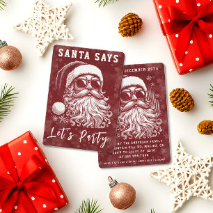 67 Meme Funny Santa Says Six Seven Christmas Invitation