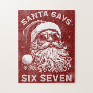 67 Meme Funny Santa Says Six Seven Christmas Jigsaw Puzzle
