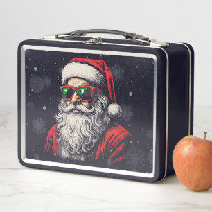 67 Meme Funny Santa Says Six Seven Christmas Metal Lunch Box