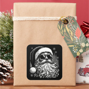 67 Meme Funny Santa Says Six Seven Christmas Square Sticker