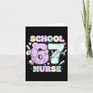 67 Meme Funny School Nurse Six Seven Meme Boys Gir Card