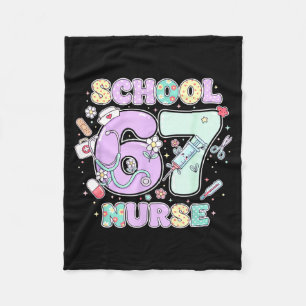 67 Meme Funny School Nurse Six Seven Meme Boys Gir Fleece Blanket