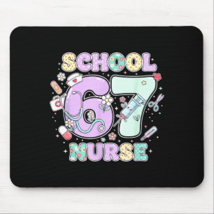 67 Meme Funny School Nurse Six Seven Meme Boys Gir Mouse Mat