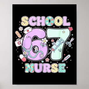 67 Meme Funny School Nurse Six Seven Meme Boys Gir Poster