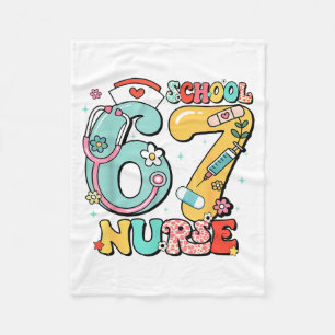 67 Meme Funny School Nurse Six Seven Meme  Fleece Blanket