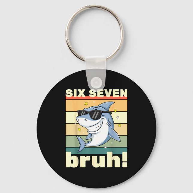 67 Meme Funny Six Seven Bruh 6-7 Meme Kids Boys Gi Key Ring (Front)