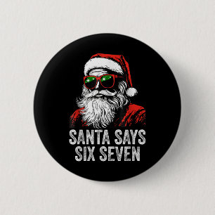 67 Meme Funny Six Seven Christmas 6-7 Meme Santa 6 Cm Round Badge