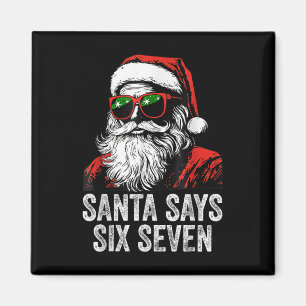 67 Meme Funny Six Seven Christmas 6-7 Meme Santa 6 Magnet