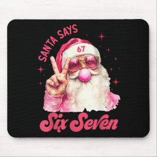 67 Meme Funny Six Seven Christmas 6-7 Meme Santa 6 Mouse Mat