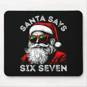 67 Meme Funny Six Seven Christmas 6-7 Meme Santa 6 Mouse Mat