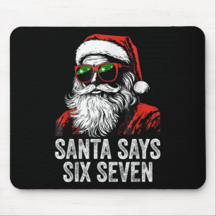 67 Meme Funny Six Seven Christmas 6-7 Meme Santa 6 Mouse Mat