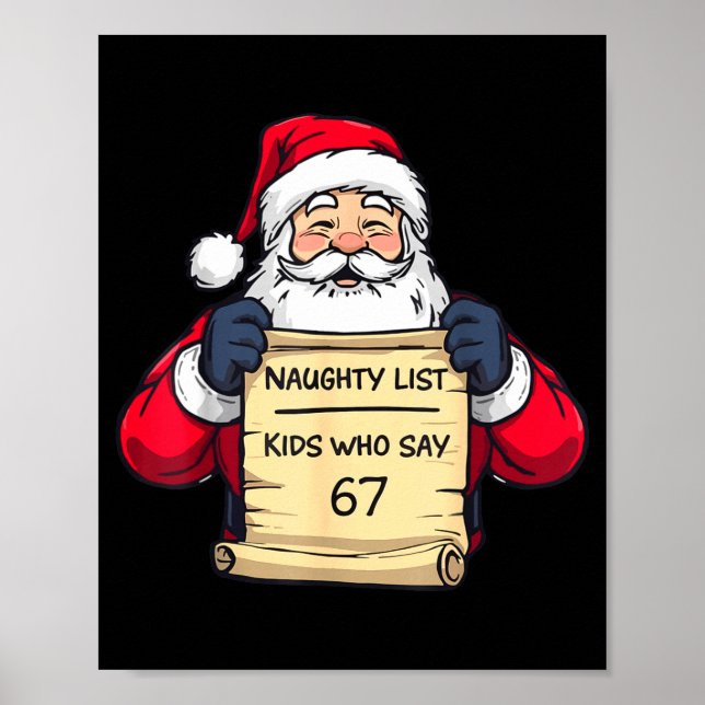 67 Meme Funny Six Seven Christmas For Men Women Ki Poster (Front)