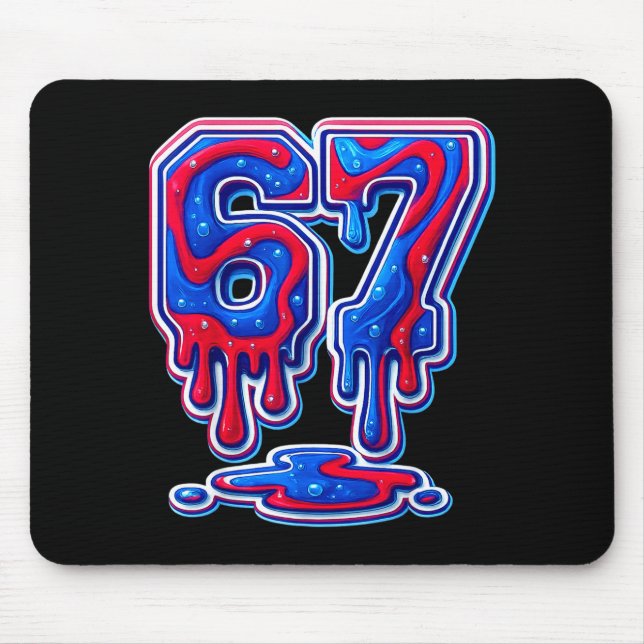 67 Meme Funny Six Seven For Boys And Girls Cool  Mouse Mat (Front)