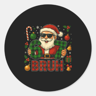 67 Meme Funny Six Seven For Kids Men Boys Bruh Chr Classic Round Sticker