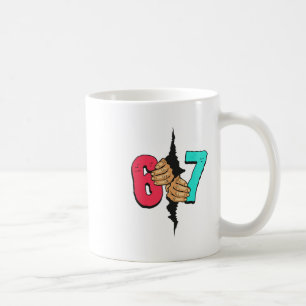 67 Meme Funny Six Seven Gen Alpha Slang Xmas 6 7 H Coffee Mug