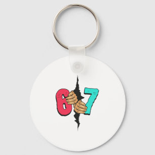 67 Meme Funny Six Seven Gen Alpha Slang Xmas 6 7 H Key Ring