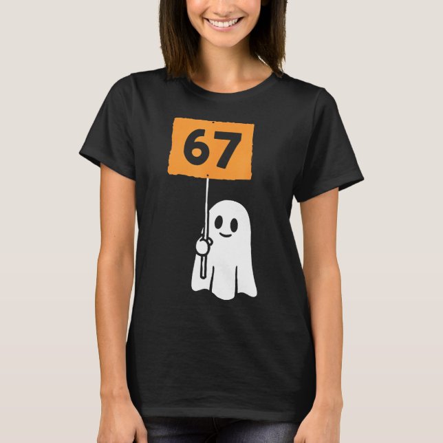 67 Meme Funny Six Seven Halloween  T-Shirt (Front)
