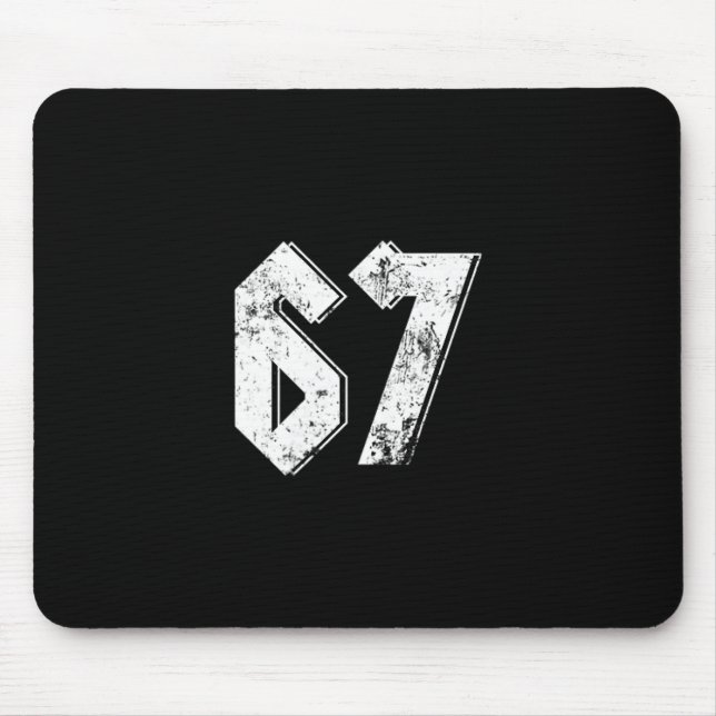 67 Meme Funny Six Seven Meme 6 7  Mouse Mat (Front)