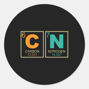 67 Meme Funny Teacher Science Periodic Table Retro Classic Round Sticker