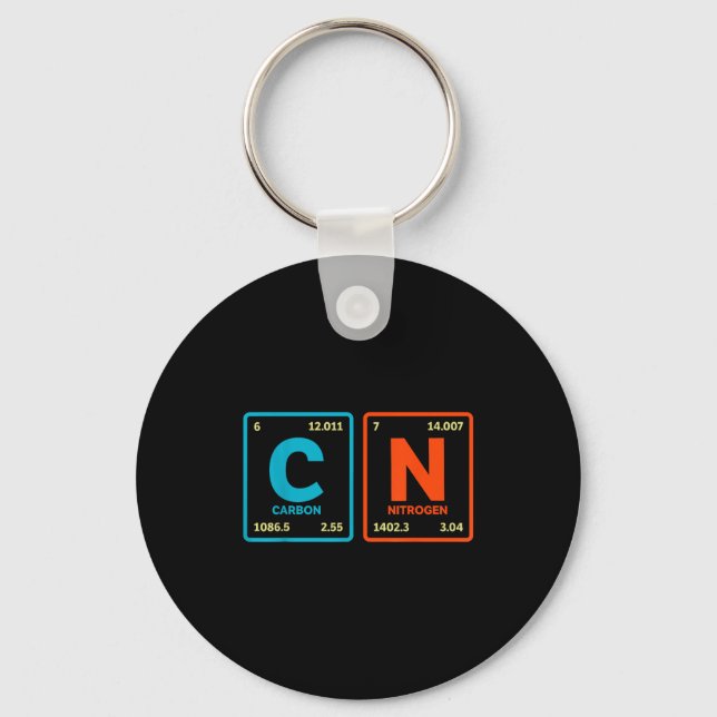 67 Meme Funny Teacher Science Periodic Table Retro Key Ring (Front)
