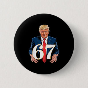 67 Meme Funny Trump 67 Hands Meme Slang 6 7 Hands Cm Round Badge