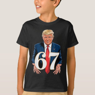 67 Meme Funny Trump 67 Hands Meme Slang 6 7 Hands  T-Shirt