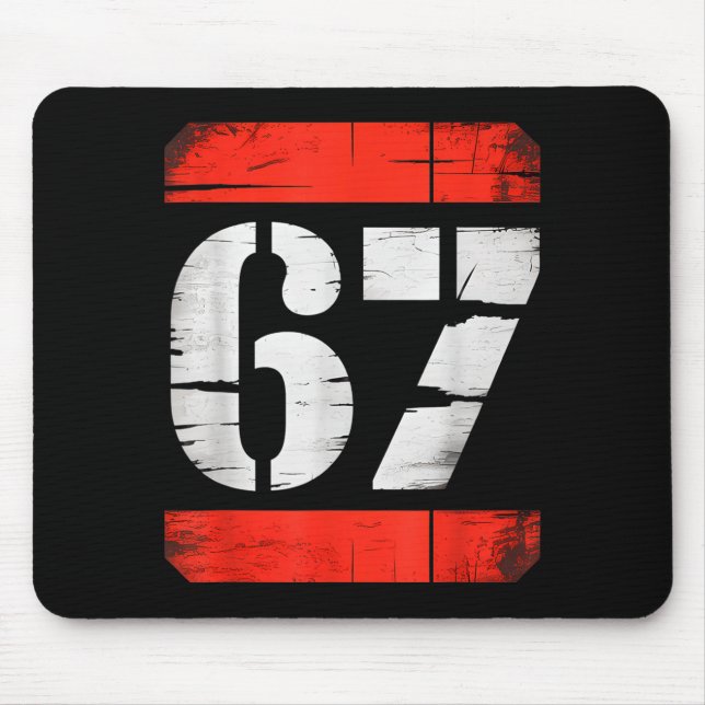 67 Meme Gen Alpha Six Seven 6 7 Boys Tweens Kids  Mouse Mat (Front)