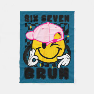 67 meme gen alpha slang 6 7 six seven bruh boys fleece blanket