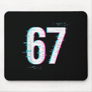 67 Meme Glitch-core 67 Digital Signal Still Loadin Mouse Mat