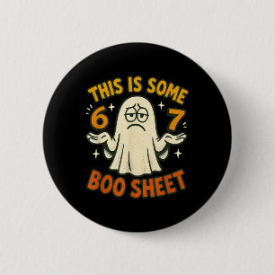 67 Meme Halloween Costume 6 7 Funny Boo Sheet Six  Cm Round Badge
