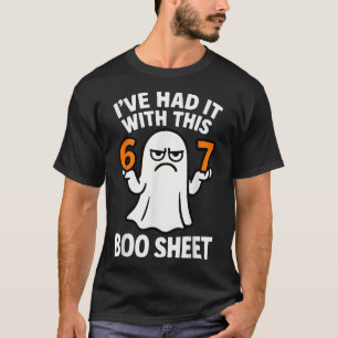 67 Meme Halloween Costume 6 7 Funny Boo Sheet Six  T-Shirt