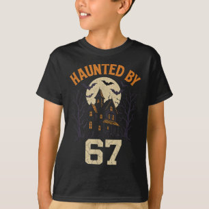 67 Meme Halloween Costume Haunted By 6-7 Brainrot  T-Shirt