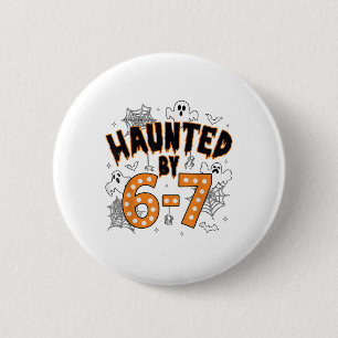 67 Meme Halloween Haunted- Funny Ghost And Pumpkin 6 Cm Round Badge