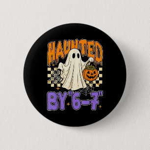 67 Meme Halloween Haunted- Funny Ghost And Pumpkin 6 Cm Round Badge