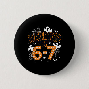 67 Meme Halloween Haunted– Funny Ghost And Pumpkin 6 Cm Round Badge