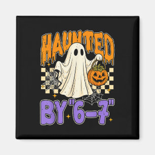 67 Meme Halloween Haunted- Funny Ghost And Pumpkin Magnet