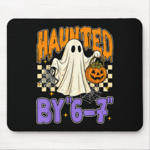 67 Meme Halloween Haunted- Funny Ghost And Pumpkin Mouse Mat