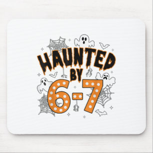 67 Meme Halloween Haunted- Funny Ghost And Pumpkin Mouse Mat