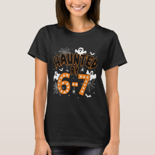 67 Meme Halloween Haunted- Funny Ghost And Pumpkin T-Shirt