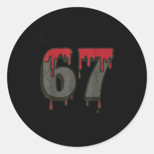 67 Meme Halloween Haunted Spooky - Six Seven Gen A Classic Round Sticker