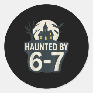 67 Meme Halloween House Soky - Six Seven Gen Alpha Classic Round Sticker