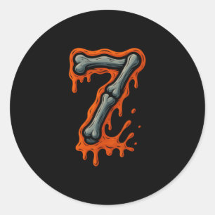 67 Meme Halloween Trendy Couple Matching Funny Six Classic Round Sticker