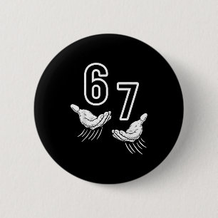 67 Meme Hand 6 Cm Round Badge