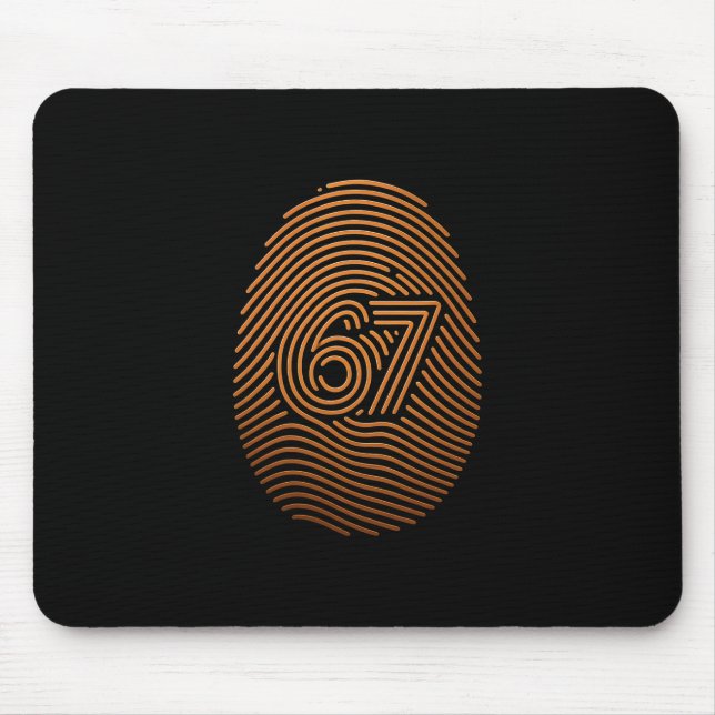 67 Meme Hidden Fingerprint Gen Z Alpha 6 7 1  Mouse Mat (Front)
