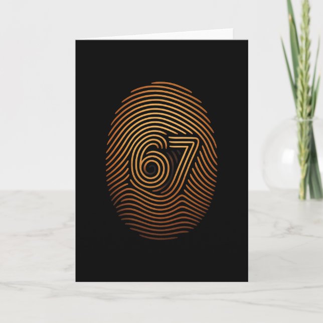 67 Meme Hidden Fingerprint Gen Z Alpha 6 7  Card (Front)
