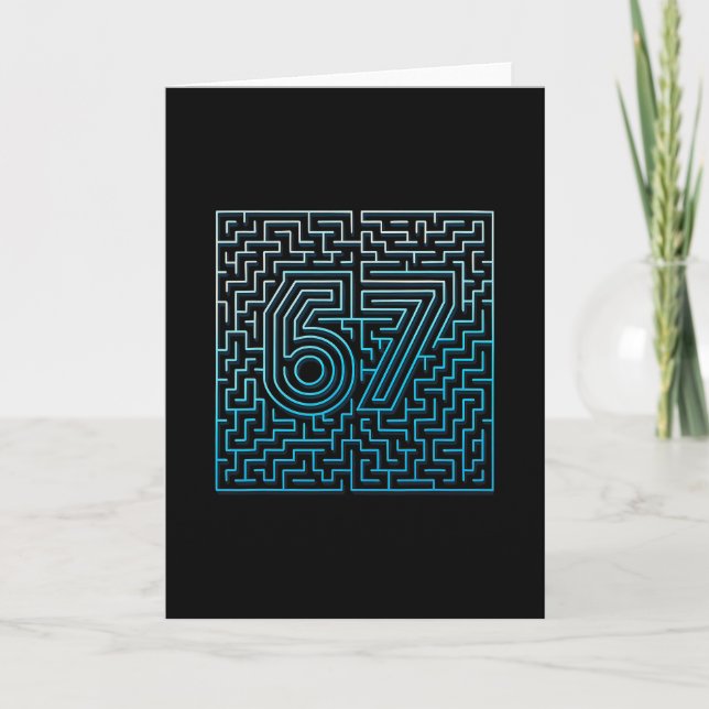 67 Meme Hidden Maze Gen Z Alpha 6 7  Card (Front)