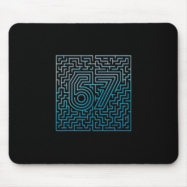 67 Meme Hidden Maze Gen Z Alpha 6 7  Mouse Mat (Front)