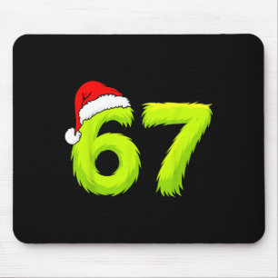 67 Meme Humor 6-7 Funny Six Seven Christmas  Mouse Mat